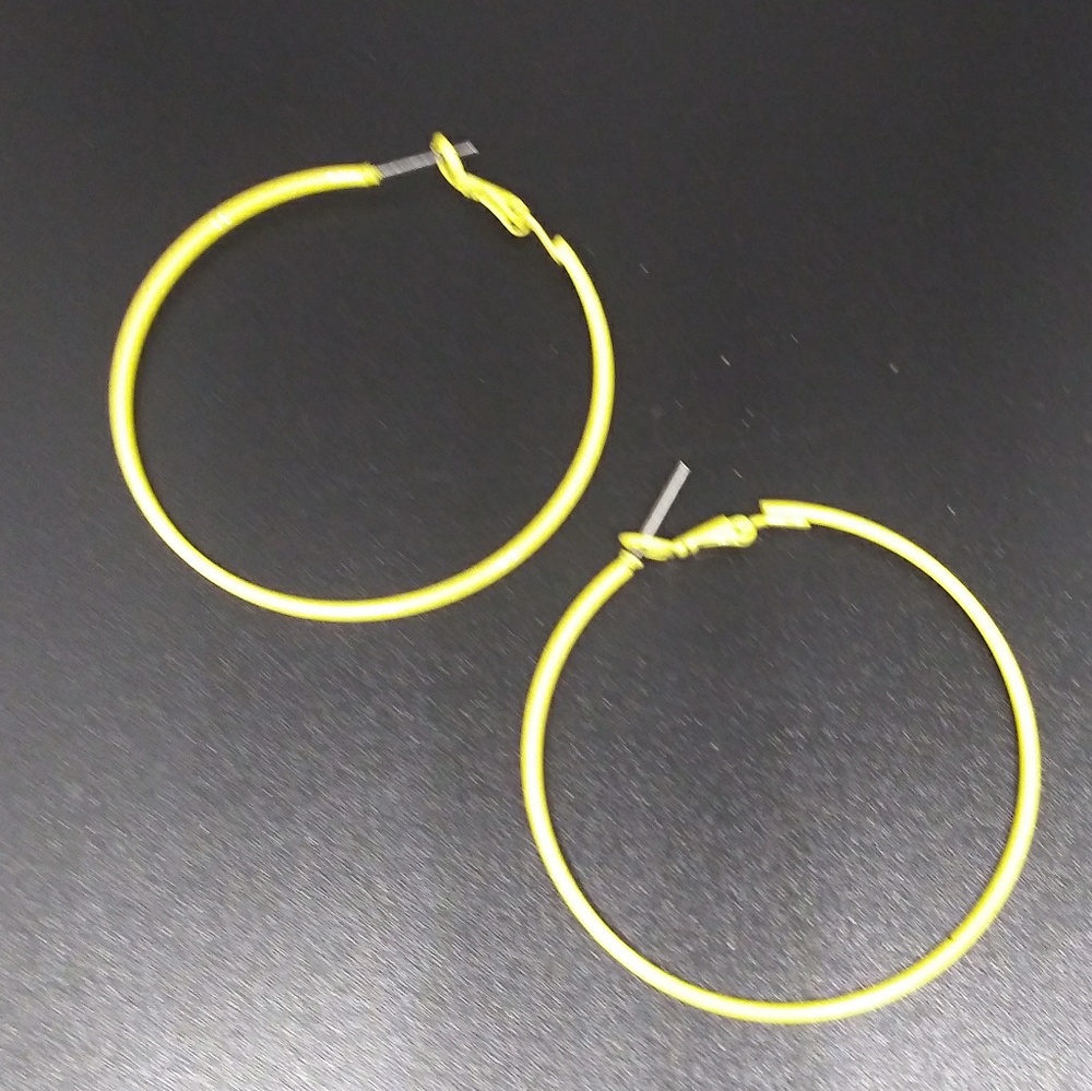 Yellow Hoop Earrings